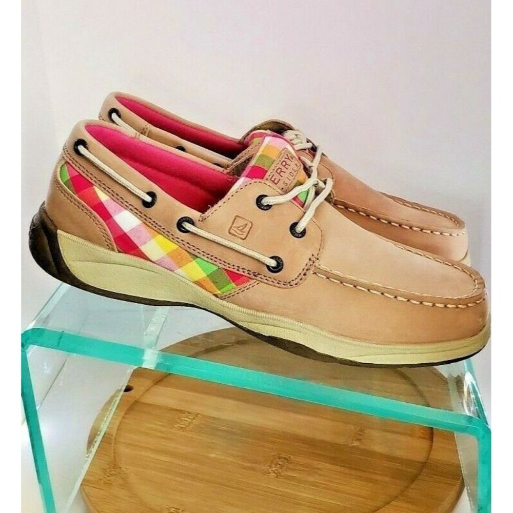 Girl's Sperry Top-Sider Intrepid Linen/Paradise Boat Shoes     Size: US 6 youth